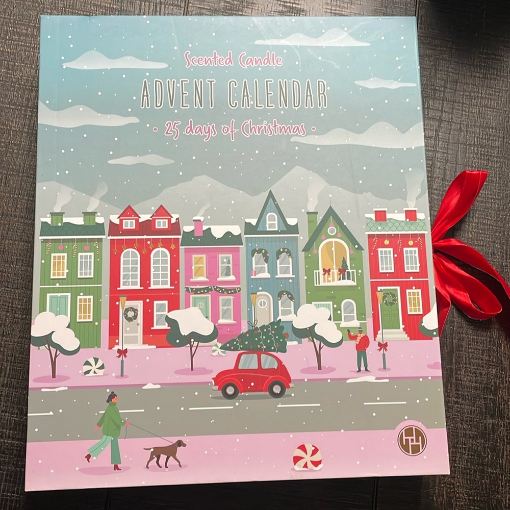 Huntington Home Scented Candle Advent Calendar 25 Days of Christmas Also